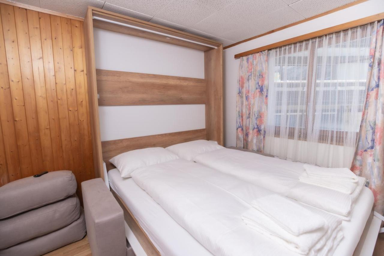 Haus Slalom Apartment Saas-Fee Bagian luar foto
